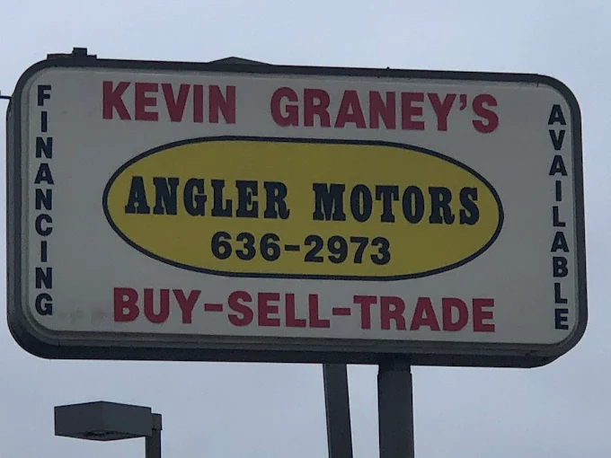 Kevin Graney's Angler Motors sign in Loves Park IL